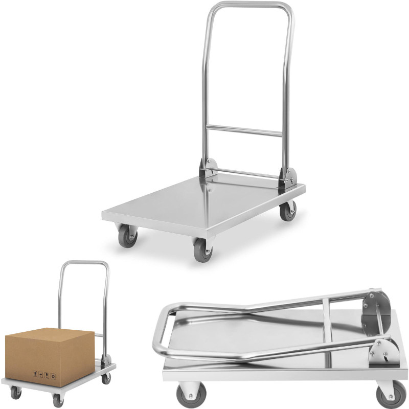 Platforminis laikymo vežimėlis su atlenkiama rankena iki 400kg RCFT-1.1