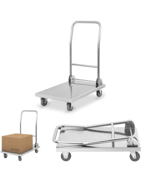 Platforminis laikymo vežimėlis su atlenkiama rankena iki 400kg RCFT-1.1 Platforminis laikymo vežimėlis su atlenkiama rankena iki 400kg RCFT-1.1