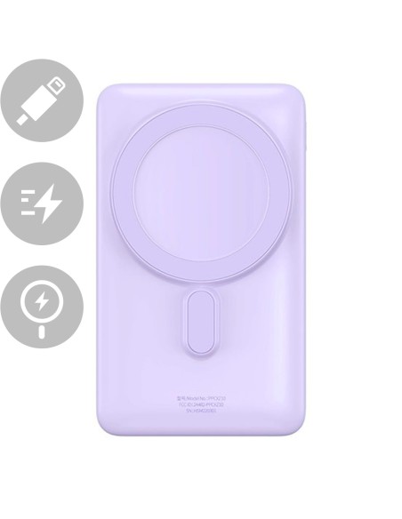 Greito įkrovimo maitinimo blokas 10000mAh 20W USB-C 50cm violetinė Greito įkrovimo maitinimo blokas 10000mAh 20W USB-C 50cm violetinė