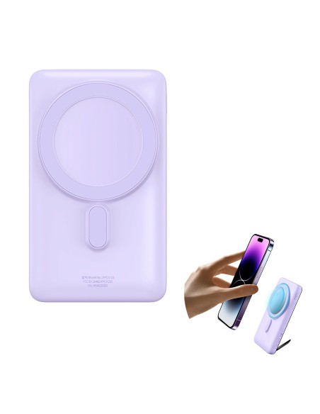 Greito įkrovimo maitinimo blokas 10000mAh 20W USB-C 50cm violetinė Greito įkrovimo maitinimo blokas 10000mAh 20W USB-C 50cm violetinė
