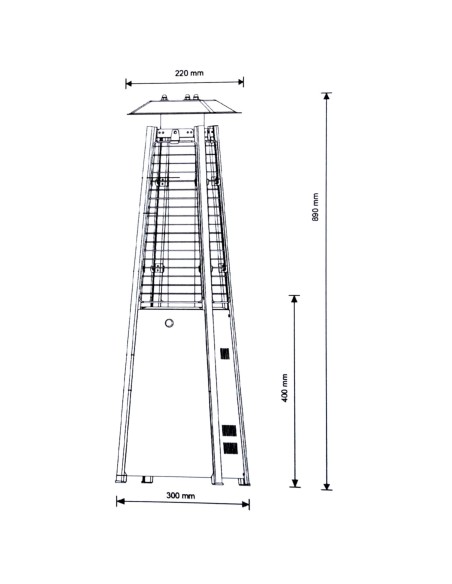 Dujinės lempos dujinis stalo šildytuvas PYRAMID MINI dujinis Dujinės lempos dujinis stalo šildytuvas PYRAMID MINI dujinis