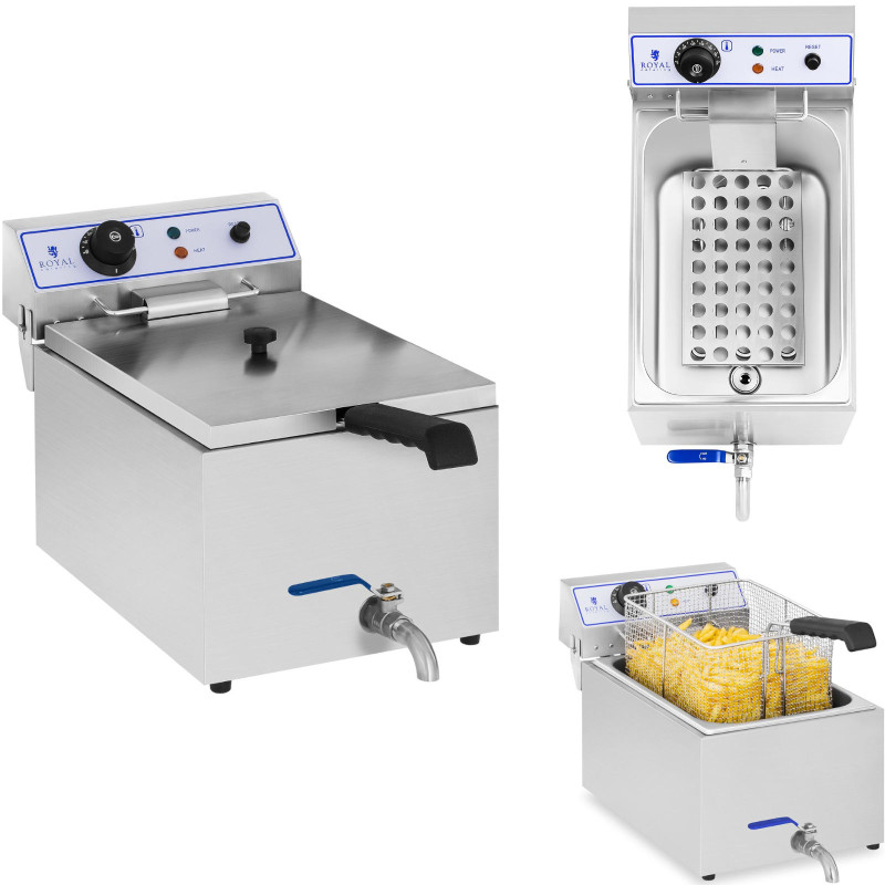 Profesionali žuvies keptuvė su maišytuvu 3000W 17L Royal Catering RCEF 15E