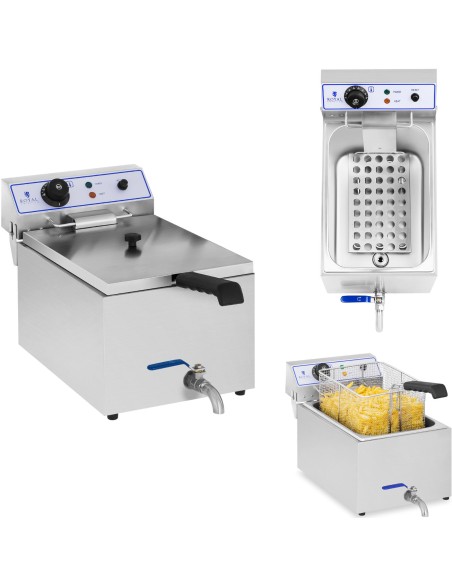 Profesionali žuvies keptuvė su maišytuvu 3000W 17L Royal Catering RCEF 15E Profesionali žuvies keptuvė su maišytuvu 3000W 17L Royal Catering RCEF 15E
