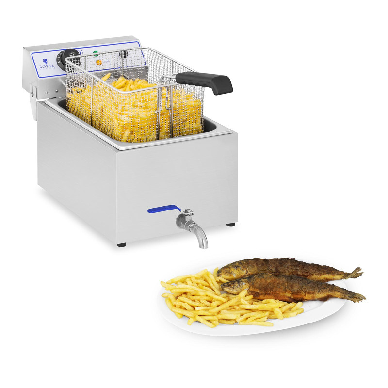 Profesionali žuvies keptuvė su maišytuvu 3000W 17L Royal Catering RCEF 15E