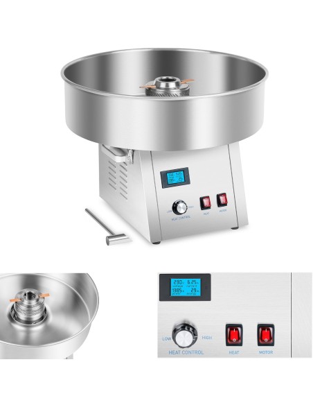 Veiksminga cukraus vatos mašina 1500W 4kg/h 62cm Royal Catering RCZK-1500S-W Veiksminga cukraus vatos mašina 1500W 4kg/h 62cm Royal Catering RCZK-1500S-W