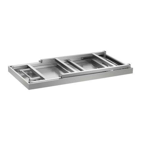 Sulankstomas nerūdijančio plieno darbo stalas 120 x 60 cm iki 120 kg Royal Catering RCAT-120K Sulankstomas nerūdijančio plieno darbo stalas 120 x 60 cm iki 120 kg Royal Catering RCAT-120K