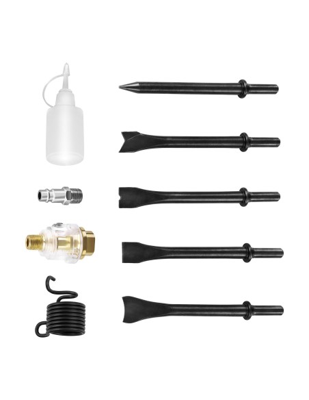 Pneumatinė plaktuko pjovimo mašina 190 mm + 5 antgaliai MSW-AH190 Pneumatinė plaktuko pjovimo mašina 190 mm + 5 antgaliai MSW-AH190