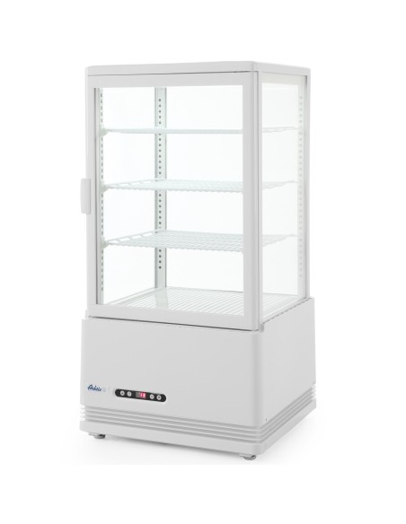 Reguliuojamas stiklinis šaldytuvas vitrina 68L 3 lentynos balta ARKTIC Hendi 233634