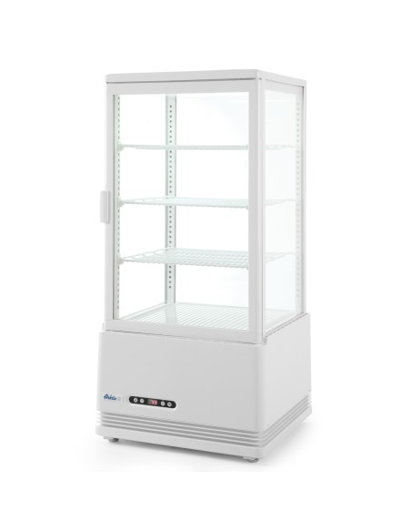 Reguliuojamas stiklinis šaldytuvas vitrina 78L 3 lentynos balta ARKTIC Hendi 233641