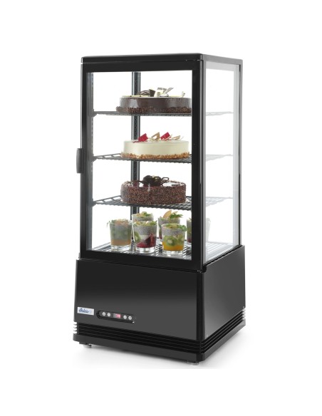 Šaldytuvo stiklinė vitrina 78L 3 lentynos juoda ARKTIC Hendi 233658