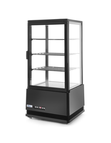 Šaldytuvo stiklinė vitrina 78L 3 lentynos juoda ARKTIC Hendi 233658