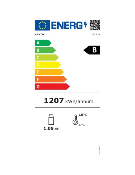 Šaldoma vitrina 160L 2 lentynos ARKTIC Hendi 233719 Šaldoma vitrina 160L 2 lentynos ARKTIC Hendi 233719