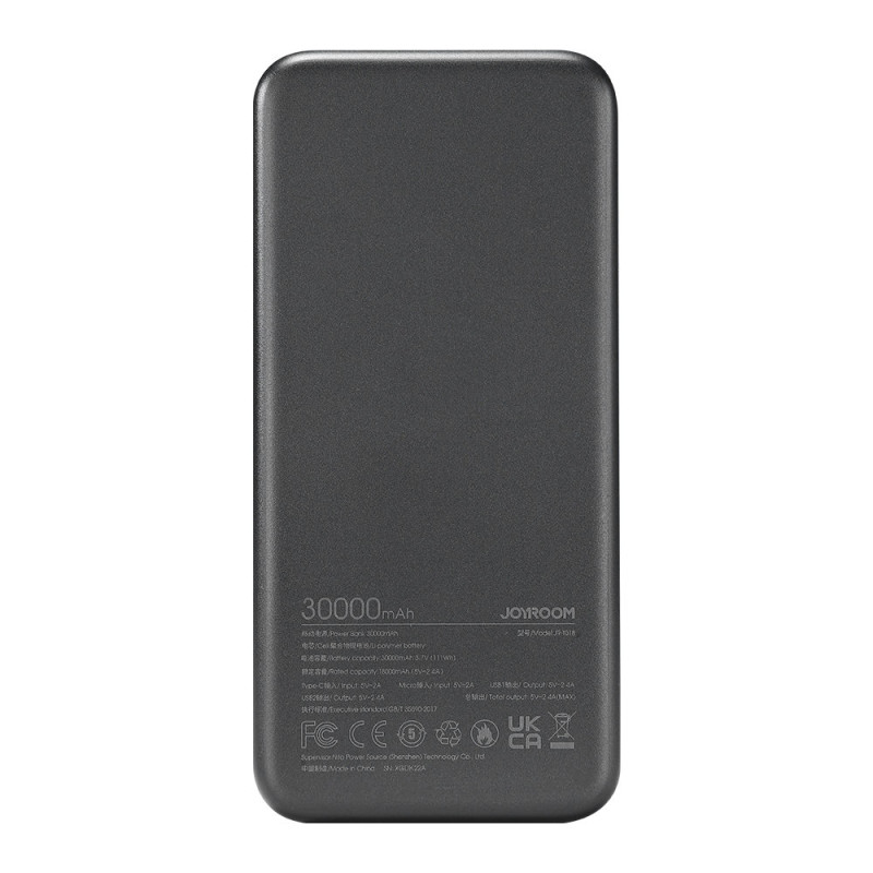 Powerbank 30000mAh Dazzling Series 12W juoda