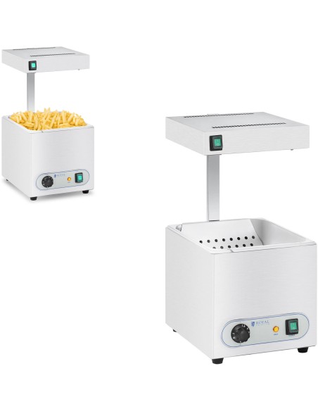 Prancūziškų bulvyčių šildytuvas su spinduliuojančia šiluma 850W Royal Catering RCWG-1500 Prancūziškų bulvyčių šildytuvas su spinduliuojančia šiluma 850W Royal Catering RCWG-1500