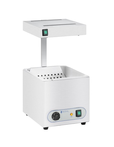 Prancūziškų bulvyčių šildytuvas su spinduliuojančia šiluma 850W Royal Catering RCWG-1500 Prancūziškų bulvyčių šildytuvas su spinduliuojančia šiluma 850W Royal Catering RCWG-1500