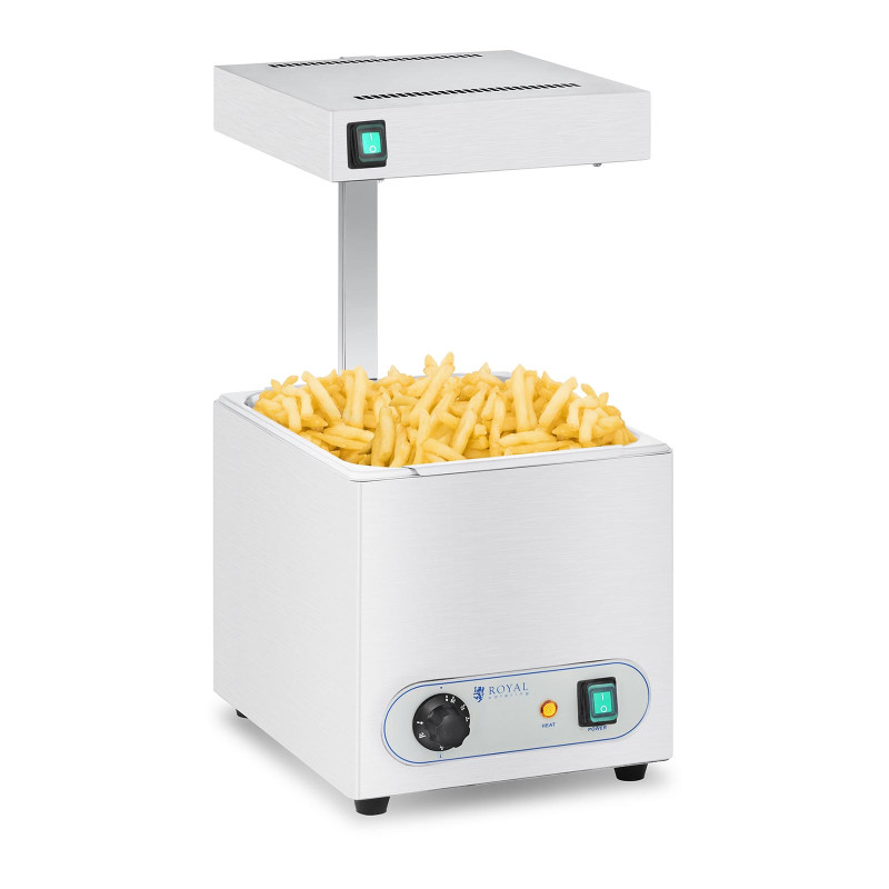 Prancūziškų bulvyčių šildytuvas su spinduliuojančia šiluma 850W Royal Catering RCWG-1500
