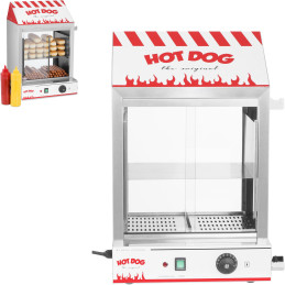 Šildytuvo vitrina 200 dešrainių, dešrelių, 50 bandelių 2000W Royal Catering RCHW 2000