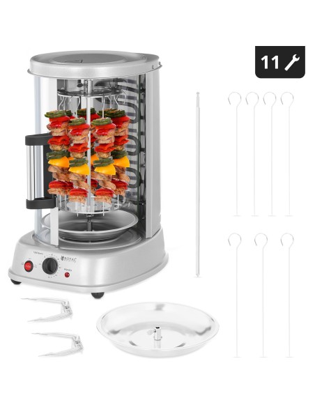 MINI skrudintuvas kebabų grilis daržovių giroskopas vertikalus 3in1 1500W Royal Catering RCGV-1400 MINI skrudintuvas kebabų grilis daržovių giroskopas vertikalus 3in1 1500W Royal Catering RCGV-1400