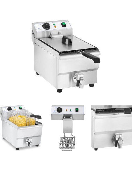 Fryer Profesionali gastronominė gruzdintuvė su čiaupu 230V 10L Fryer Profesionali gastronominė gruzdintuvė su čiaupu 230V 10L