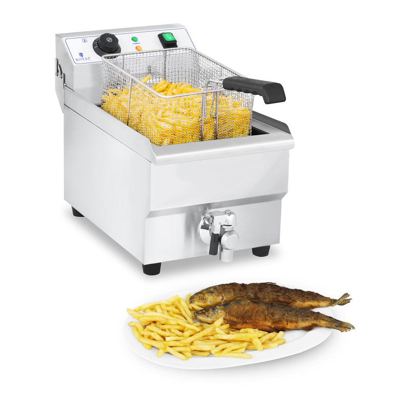 Fryer Profesionali gastronominė gruzdintuvė su čiaupu 230V 10L