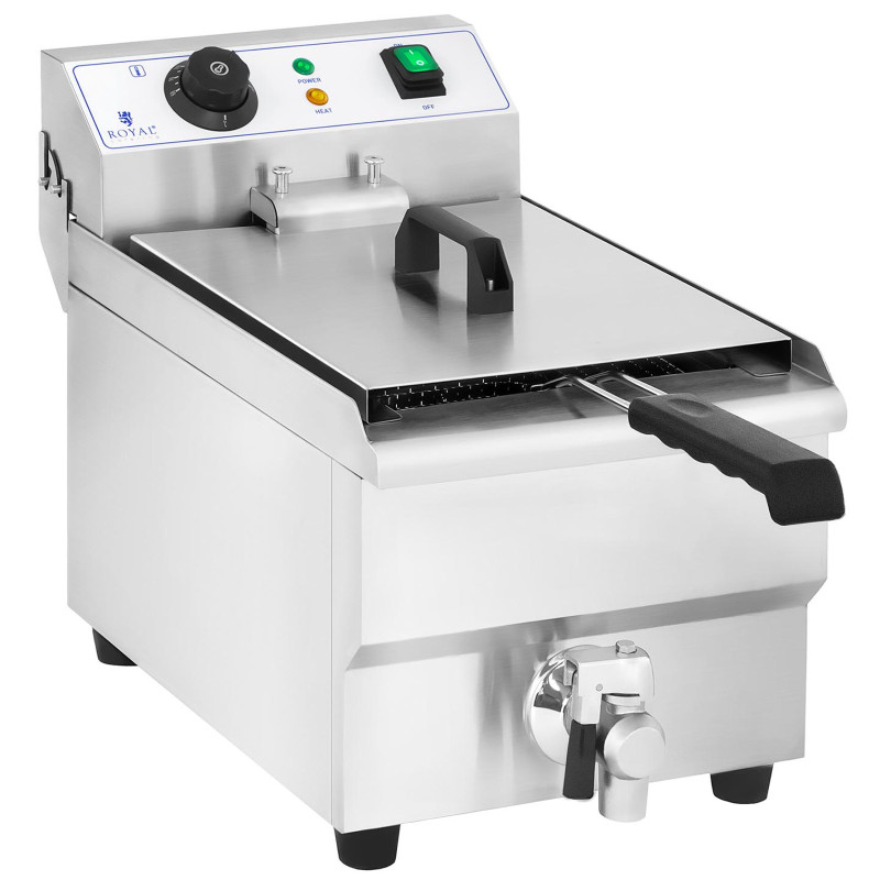 Fryer Profesionali gastronominė gruzdintuvė su čiaupu 230V 10L