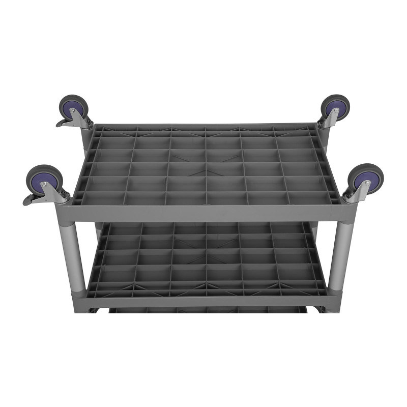 3 lentynų maitinimo vežimėlis iki 180 kg