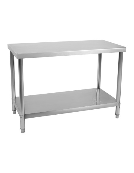 Nerūdijančio plieno gastronominis stalviršis su lentyna 100x70cm Nerūdijančio plieno gastronominis stalviršis su lentyna 100x70cm