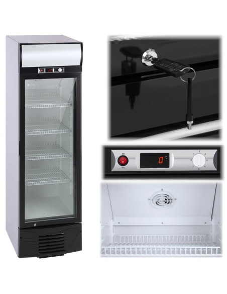 Šaldytuvas šaldytuvas šaldytuvo spintelė gėrimų stiklui 2-8C 278L