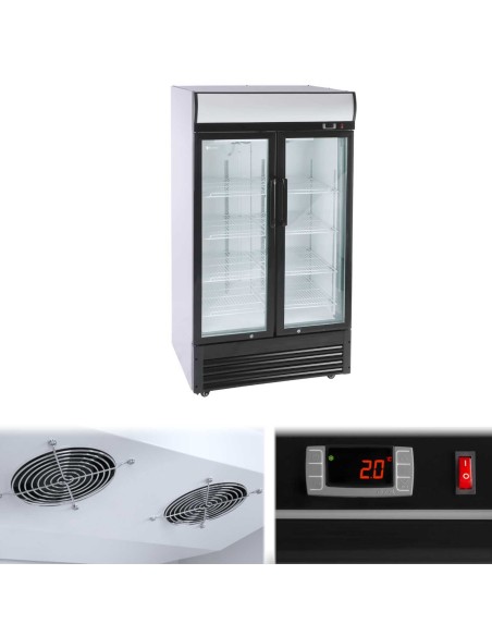 Šaldytuvas šaldytuvas dvigubo stiklo gėrimų spintelė 2-8C 630L