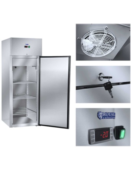 Šaldytuvo šaldytuvo nerūdijančio plieno šaldymo spinta nuo -2 iki 8C 540L