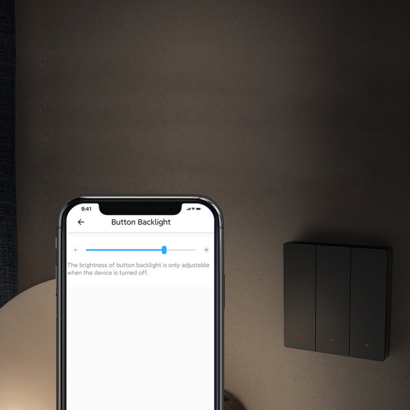 Išmanusis 1 kanalo WiFi sieninis jungiklis juodas M5-1C-86