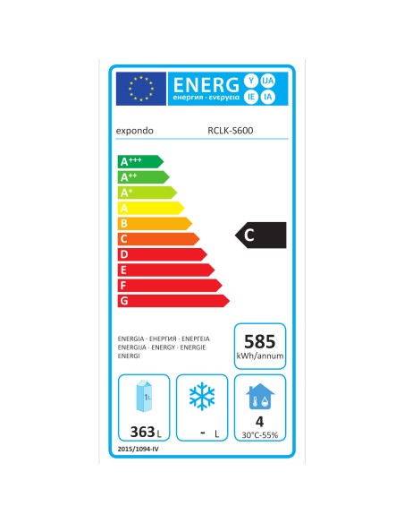 Šaldytuvo šaldytuvo nerūdijančio plieno šaldymo spinta nuo -2 iki 8C 540L