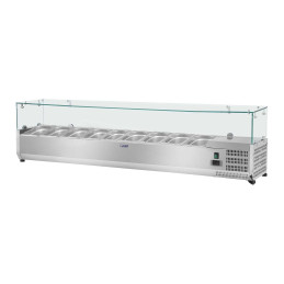 Aušinimo viršus su stikliniu dangteliu 9x GN1/4 180cm
