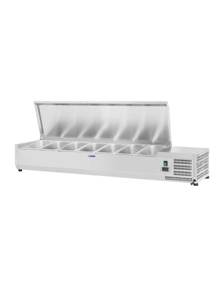 Aušinimo viršus su plieniniu dangteliu 7x GN1/4 150cm