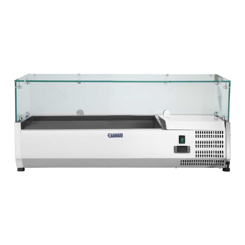 Aušinimo viršus su stikliniu dangteliu 3x GN1/3 ir 1x GN1/2 120cm