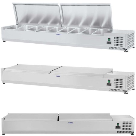 Aušinimo viršus su plieniniu dangteliu 9x GN1/3 200cm