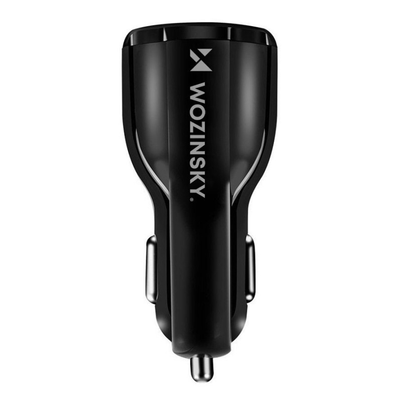 2xUSB automobilinis pakrovejas juodas