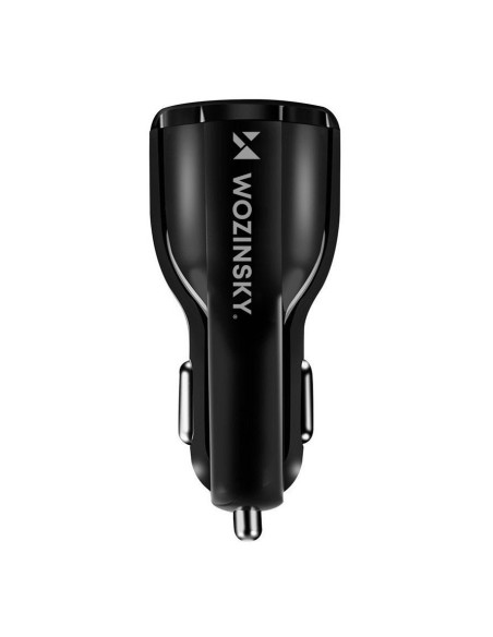 2xUSB automobilinis pakrovejas juodas
