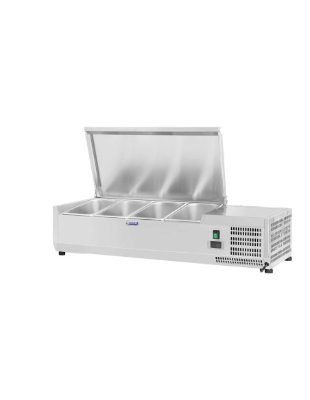 Aušinimo stalas su plieniniu dangteliu 3x GN1/3 ir 1x GN1/2 120cm