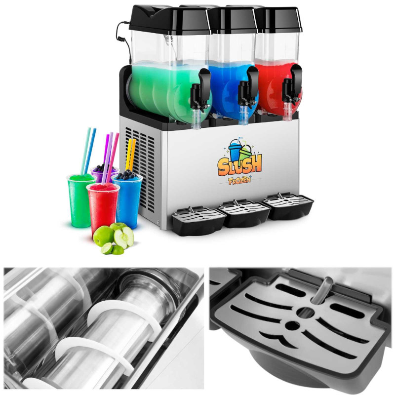 Granitor dozatorius gėrimų prietaisas slush trigubas granitas 3x 12L
