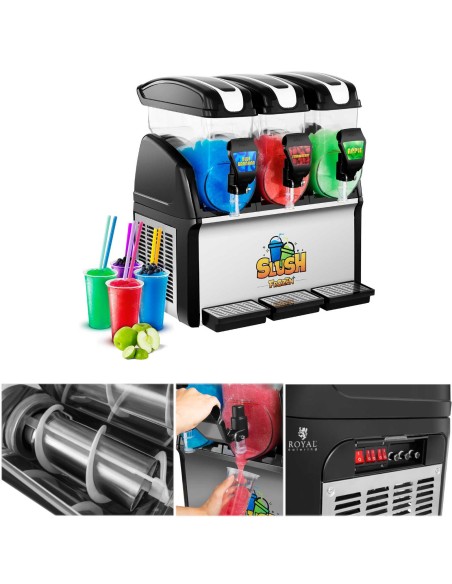 Granitor dozatorius gėrimų prietaisas slush trigubas granitas 3x 15L