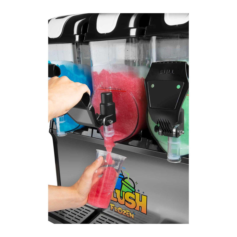 Granitor dozatorius gėrimų prietaisas slush trigubas granitas 3x 15L