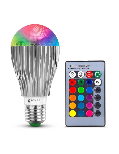 RGB LED lemputė keičiasi spalvas 16 spalvų 5 režimai 5W + nuotolinio valdymo pultas RGB LED lemputė keičiasi spalvas 16 spalvų 5 režimai 5W + nuotolinio valdymo pultas