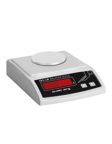 Tikslios laboratorinės svarstyklės su stikliniu dangteliu ir LED ekranu 200g / 0,001g Tikslios laboratorinės svarstyklės su stikliniu dangteliu ir LED ekranu 200g / 0,001g