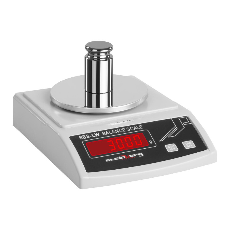 Tikslios laboratorinės svarstyklės su LED ekranu 3000g / 0,1g