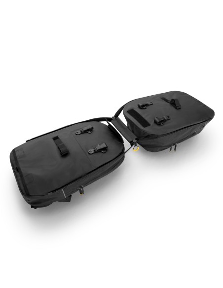 Dviguba dviračio krepšio kuprinė 2in1 30l juoda