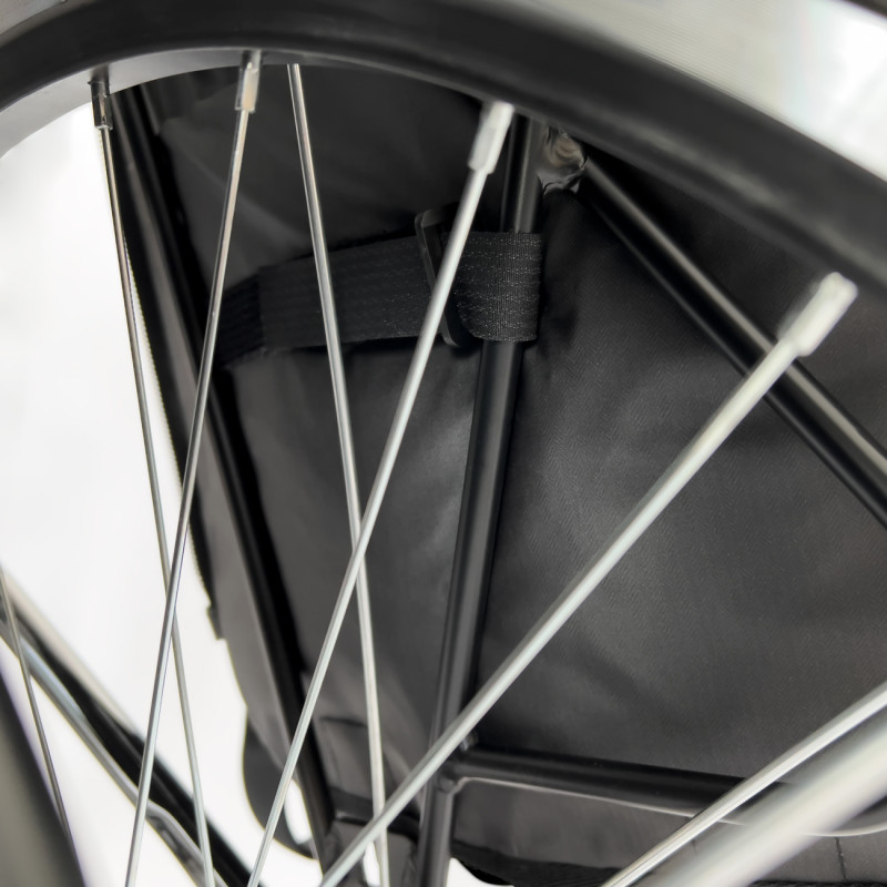 Dviguba dviračio krepšio kuprinė 2in1 30l juoda