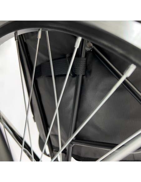 Dviguba dviračio krepšio kuprinė 2in1 30l juoda