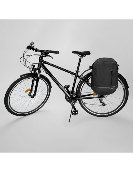 Dviguba dviračio krepšio kuprinė 2in1 30l juoda