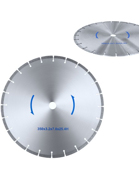 Akmens pjovimo diskinis pjūklas su deimantiniu pjūklu Dia. 350/25,4 mm Akmens pjovimo diskinis pjūklas su deimantiniu pjūklu Dia. 350/25,4 mm